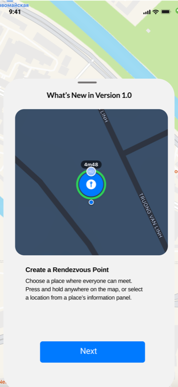 Locstat app — on my way